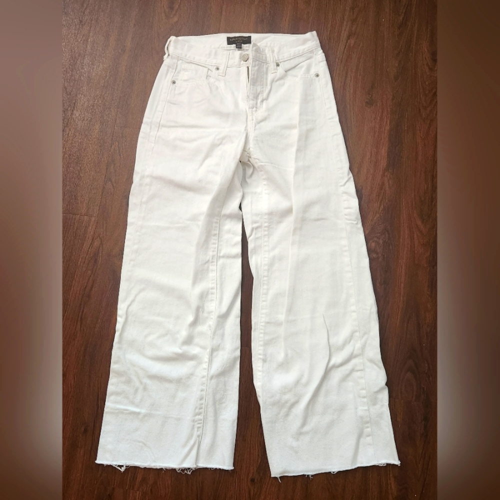 Banana Republic white wide pants